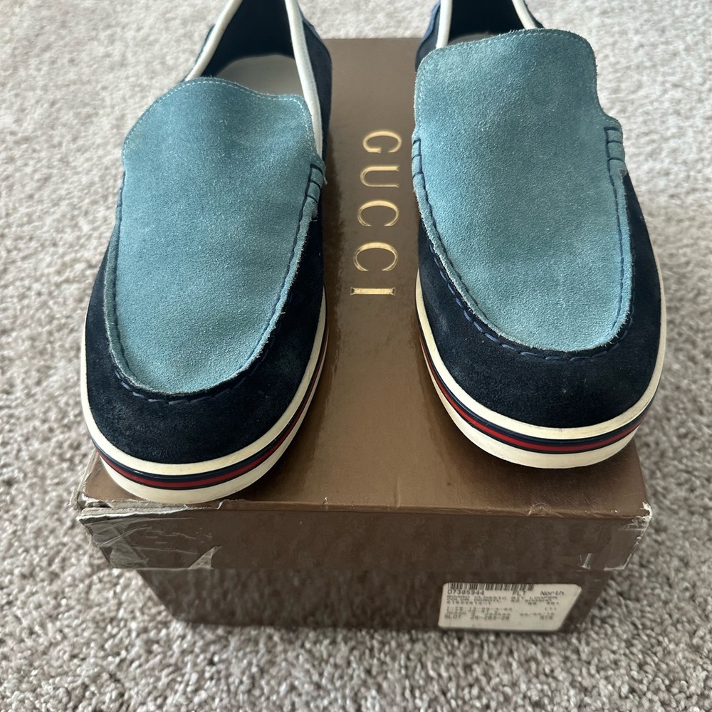 Gucci Blue Loafers Sleek Slip-Ons